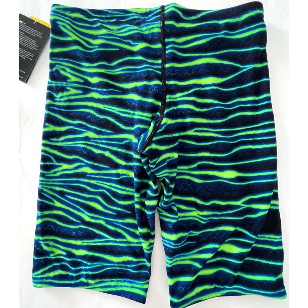 TYR Durafast Elite VOLTAGE Allover Jammer Men Swim - Blue Green  Size 32 - $55 - Picture 2 of 7